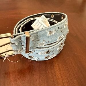 True Love Star Sequins Denim Belt